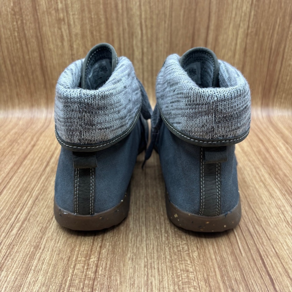Chaco Barbary Boot Blue Gray Womens 10.5 Suede Leather Wool Lace Up J106392 - Picture 4 of 8